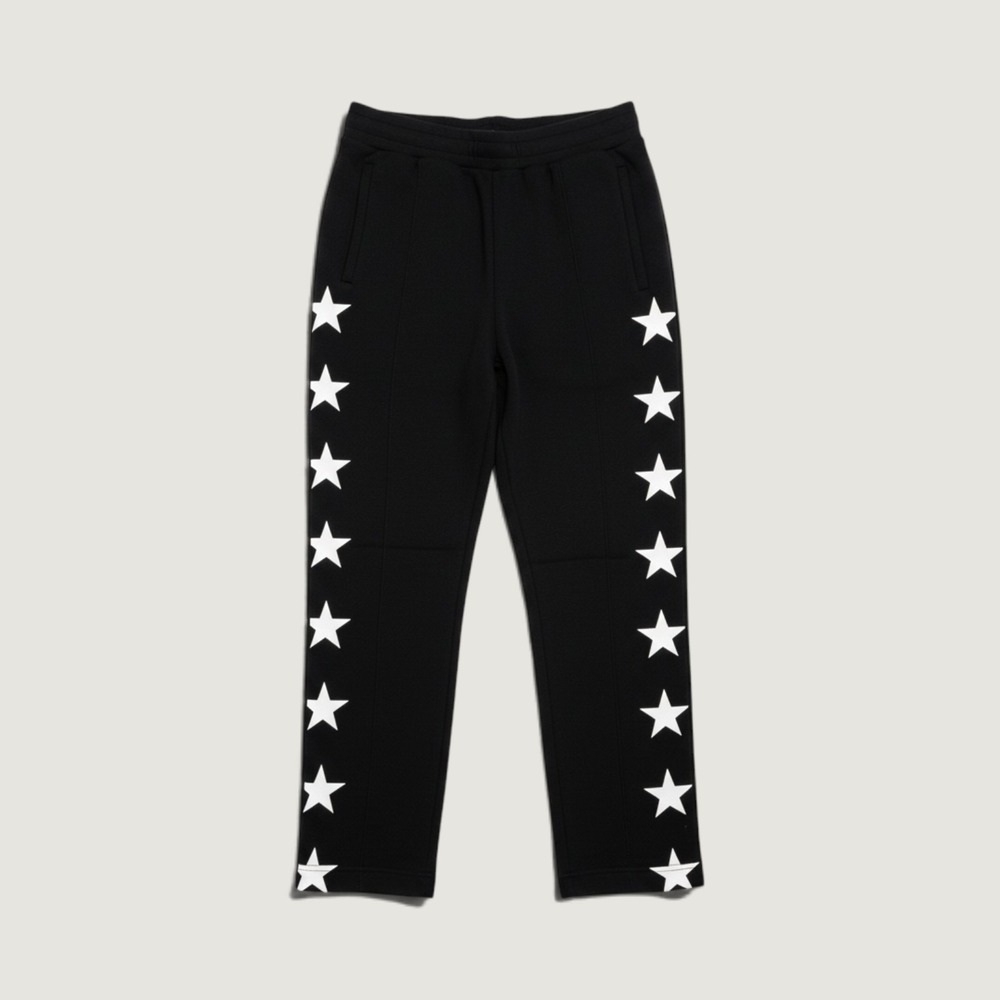 Golden Goose Star Collection Sweatpants Side Star Print Black Size Medium